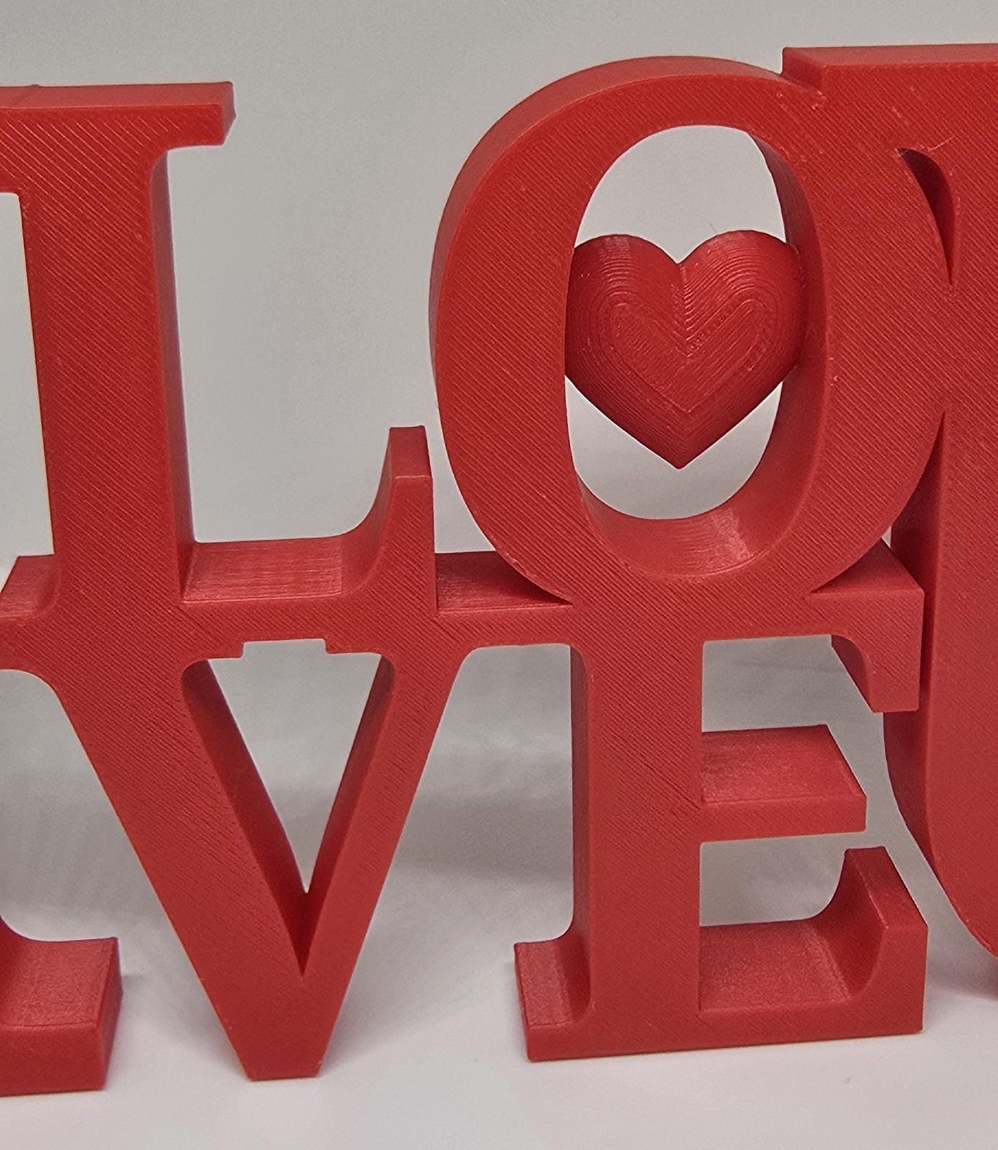 Red I LOVE U Valentine Tabletop Desk Decoration