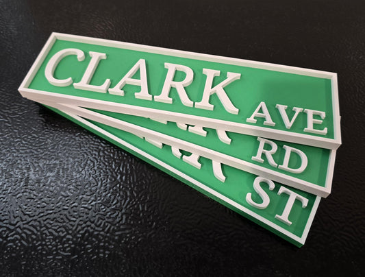 Personalized 3D Street Sign - Wall Art - Wall Sign - Avenue / Road / Street FORMATS