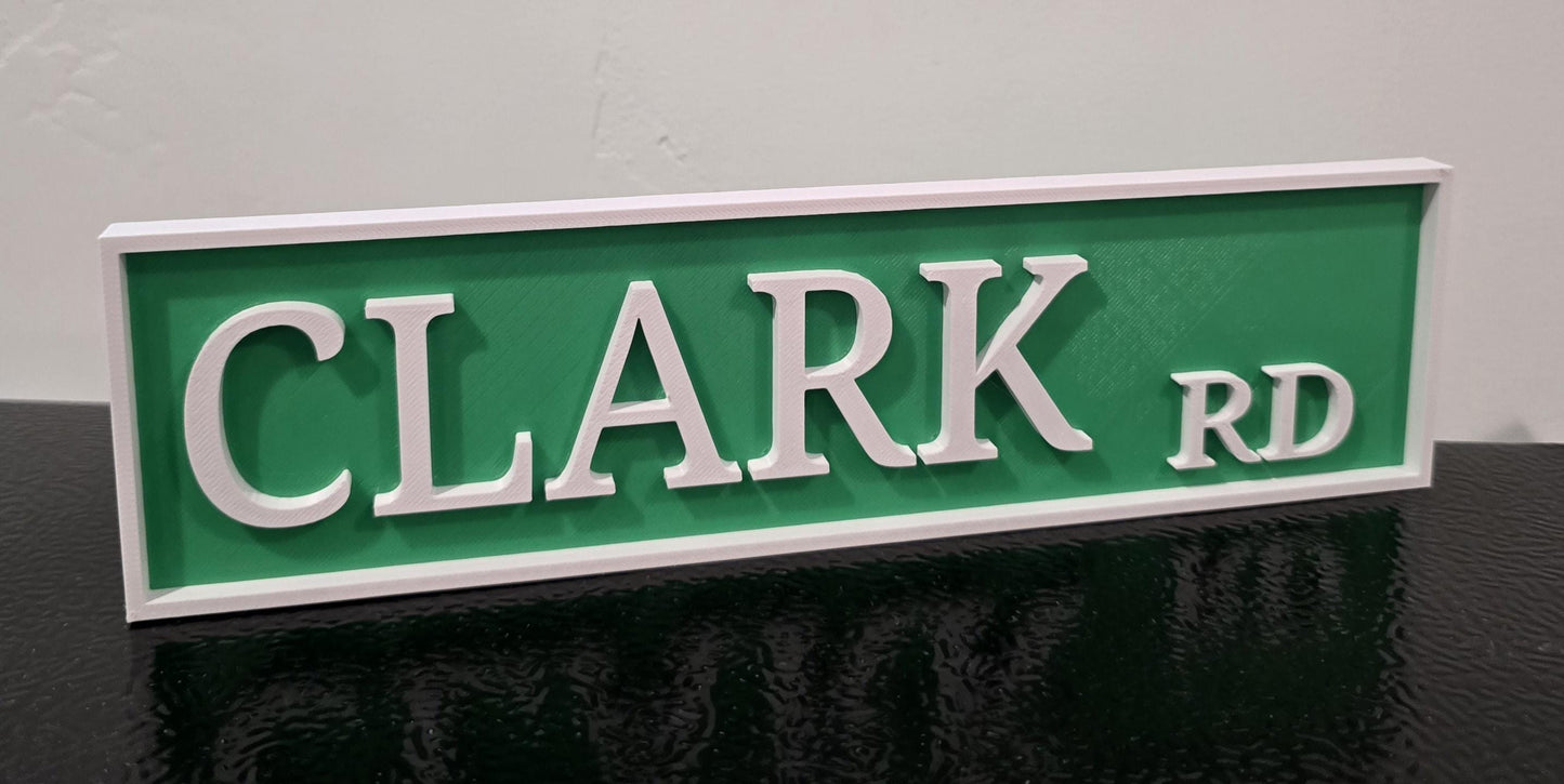 Personalized 3D Street Sign - Wall Art - Wall Sign - Avenue / Road / Street FORMATS