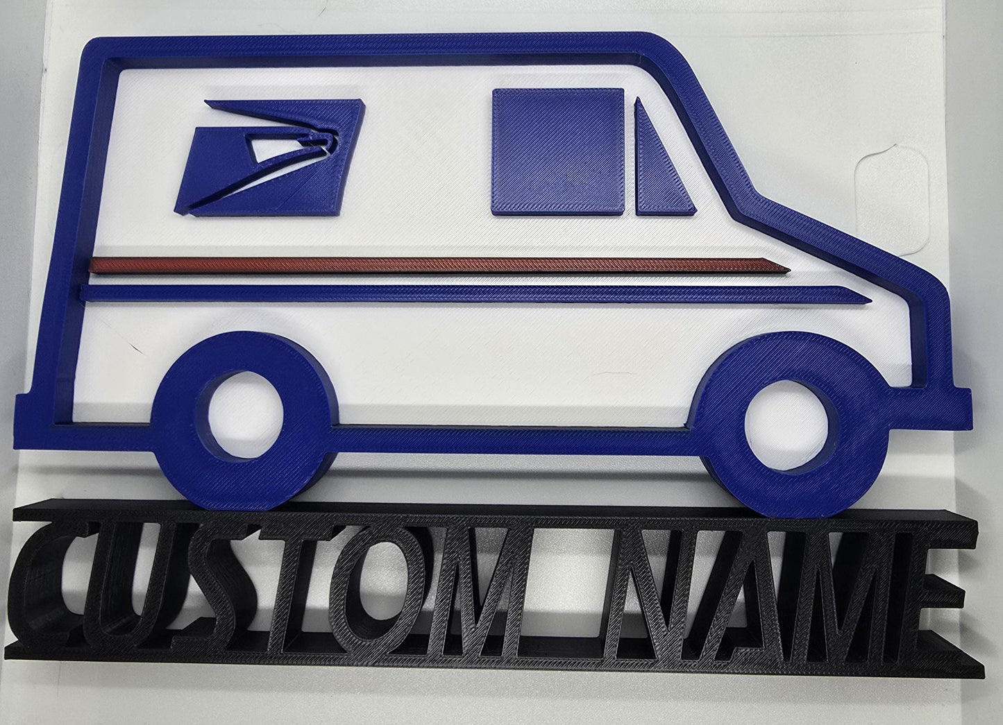 Personalized USPS United States Postal Service Desk Name Plate - Custom Name in USPS Font