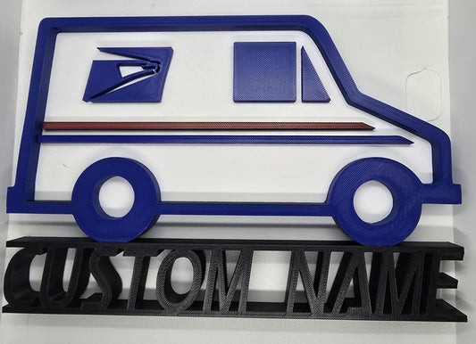 Personalized USPS United States Postal Service Desk Name Plate - Custom Name in USPS Font