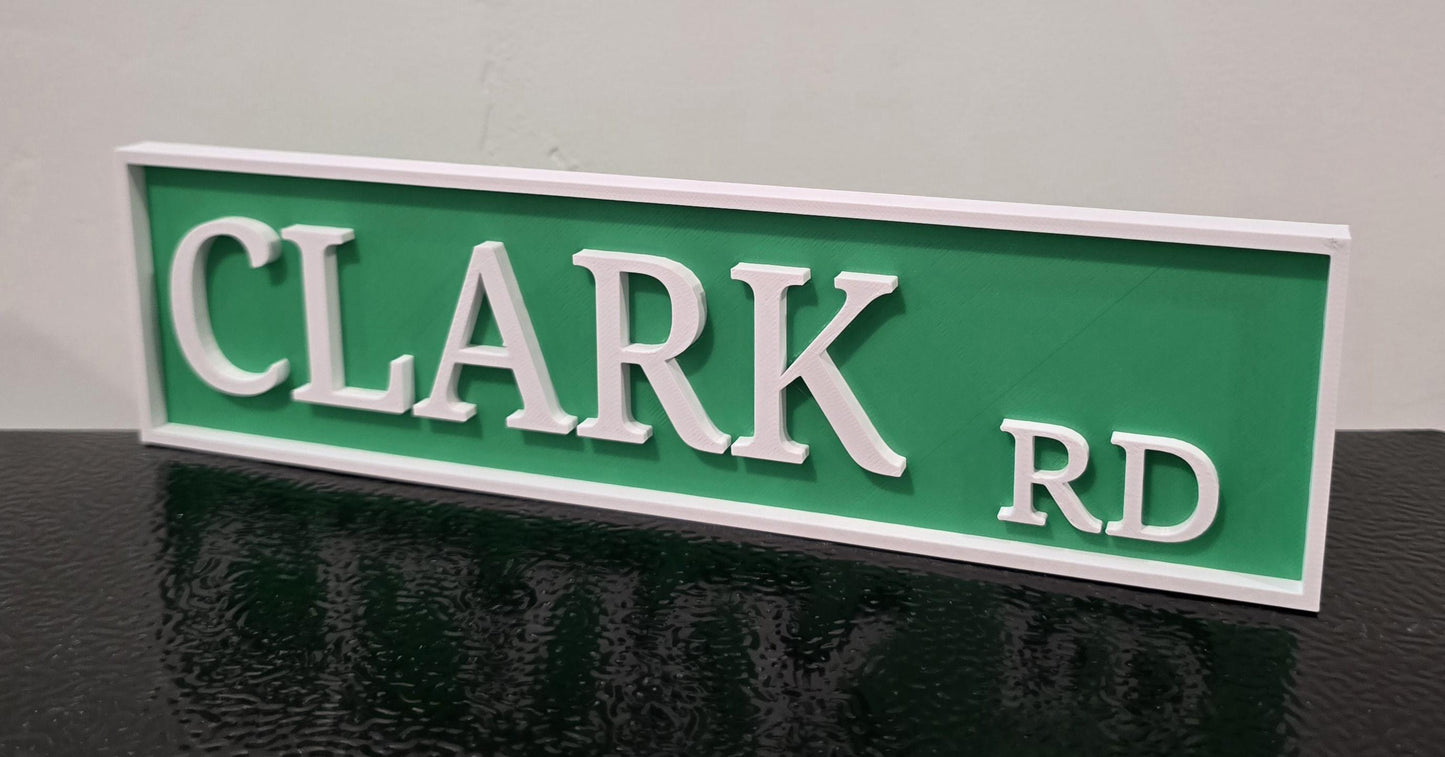 Personalized 3D Street Sign - Wall Art - Wall Sign - Avenue / Road / Street FORMATS
