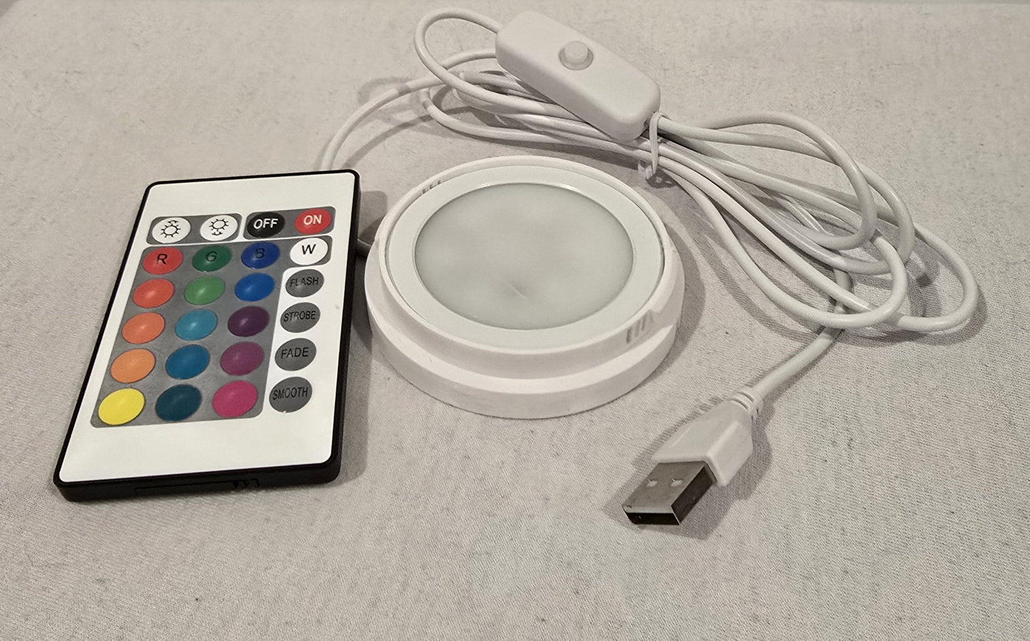 USB Powered - WAVY Bambu LED Desk Lamp Light - Remote Allows 16 Colors and Various Modes