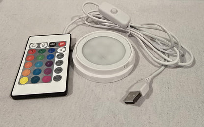 USB Powered - WAVY Bambu LED Desk Lamp Light - Remote Allows 16 Colors and Various Modes