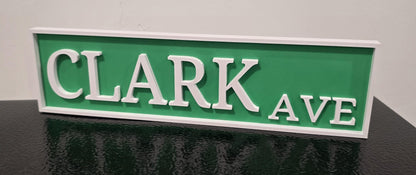 Personalized 3D Street Sign - Wall Art - Wall Sign - Avenue / Road / Street FORMATS