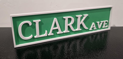 Personalized 3D Street Sign - Wall Art - Wall Sign - Avenue / Road / Street FORMATS